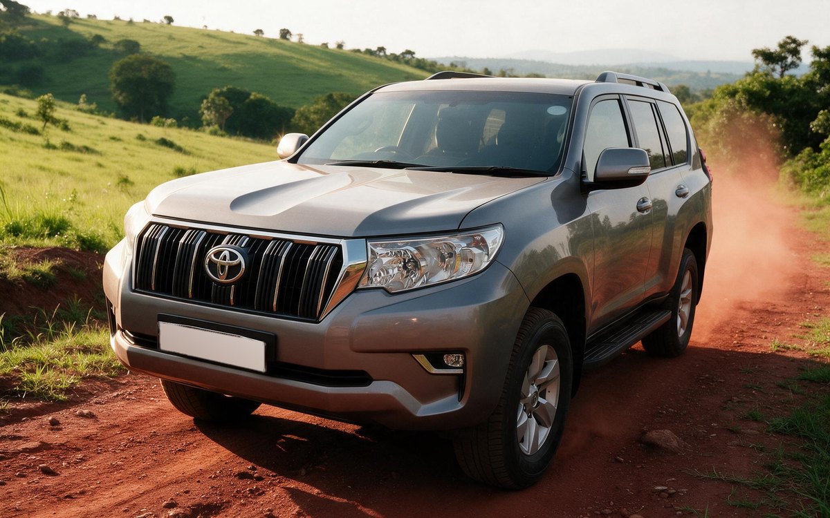 WIX Land Cruiser Prado on a red earth road in Uganda